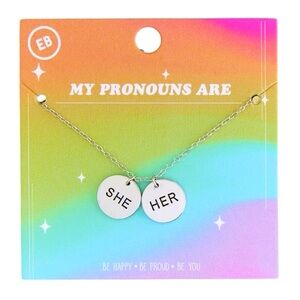 She/Her Pronouns Necklace - 19.25 Inches - NWT
